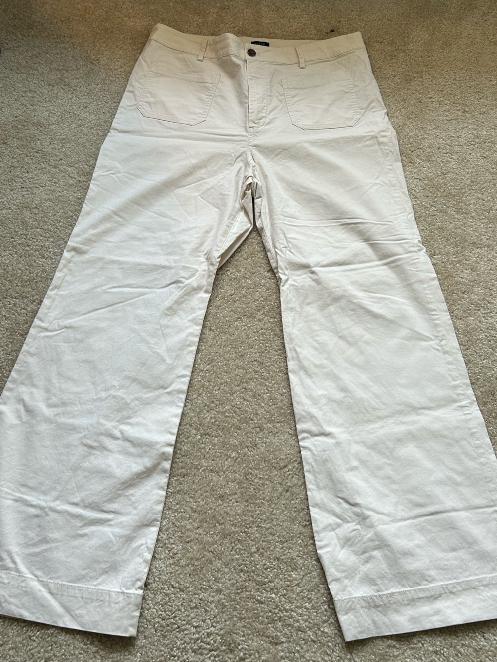 J. Crew Men's White Chino Pants